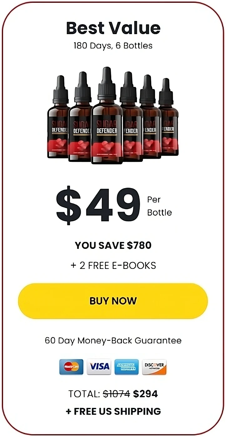 Sugar Defender 6 bottles